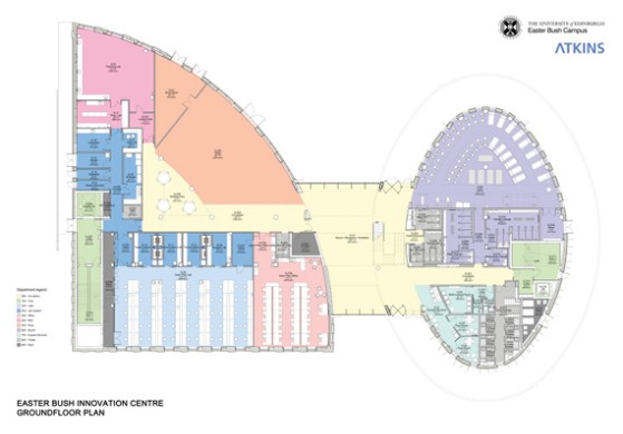 Ground Floor Plan of the Roslin Innovation Centre