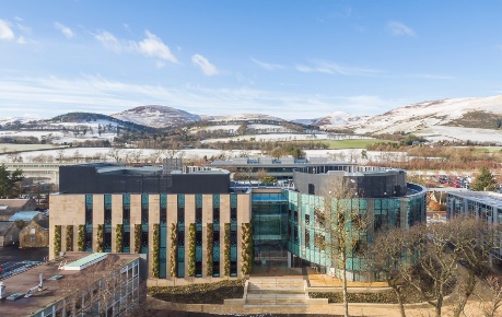 photo of Roslin Innovation Centre with a view over Easter Bush Campus to the Pentlands  - copyright University of Edinburgh