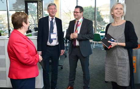 Richard Leonard MSP and Rhoda Grant MSP with Eleanor Riley and John Mackenzie