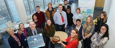 colleagues of the Global Academy with cake - credit the University of Edinburgh 