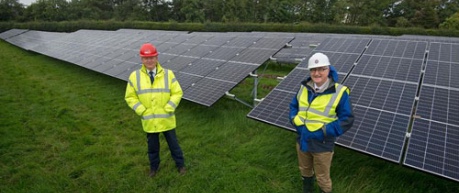 solar farm at Easter Bush Campus - credit University of Edinburgh