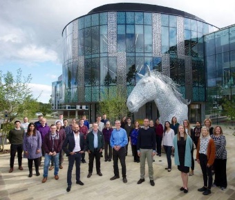 Ingenza team outside Roslin Innovation Centre, Easter Bush Campus