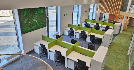 Agri Hub Roslin Innovation Centre - desk area and meeting space