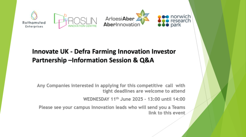 Defra Farming Innovation Investor Partnership - Information session graphic