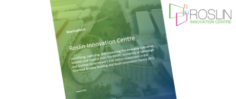 Front cover of BBSRC report on Roslin Innovation Centre