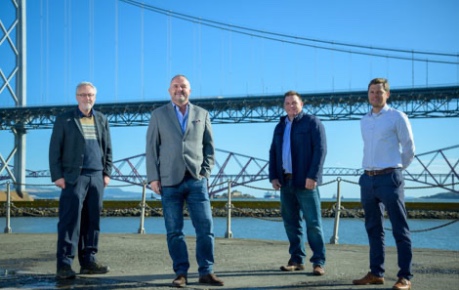 Members of SeaWarm in South Queensferry - Christopher McDermott, Fraser Lusty, Cameron Muir, Gus Fraser Harris. Photo credit Sandy Young
