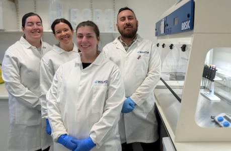 BIOCAPTIVA team pictured in a lab setting