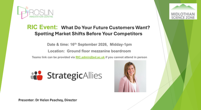 Event graphic for seminar 'What do your future customers want?'